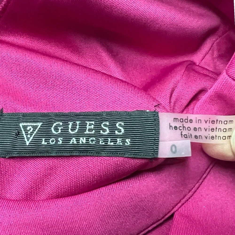 GUESS Los Angeles Dress Size 0 Berry Cocktail‎ Bodycon Sleeveless V Neck Stretch - Picture 8 of 14